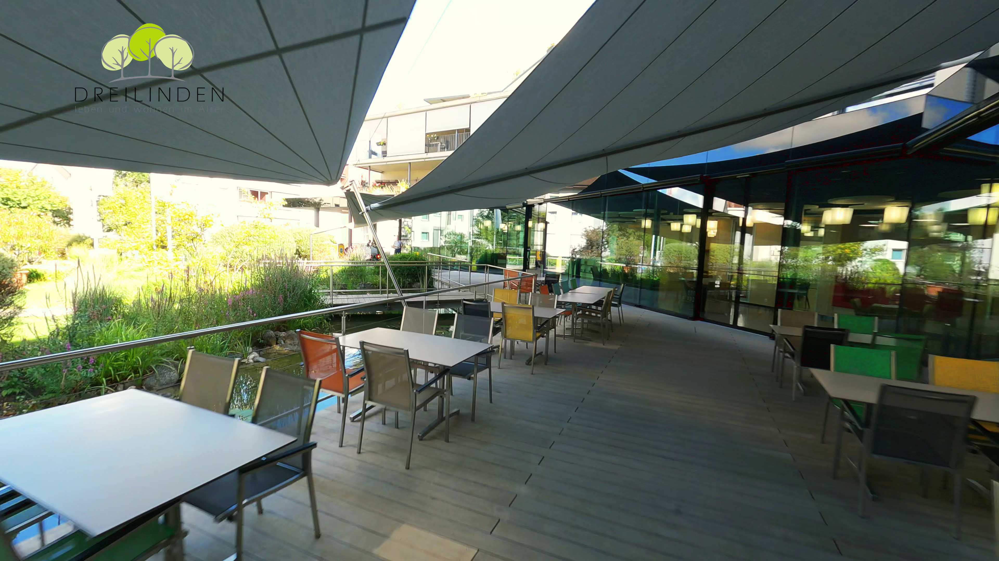 SunSquare Sonnensegel für Wohnheim Dreilinden in der Schweiz