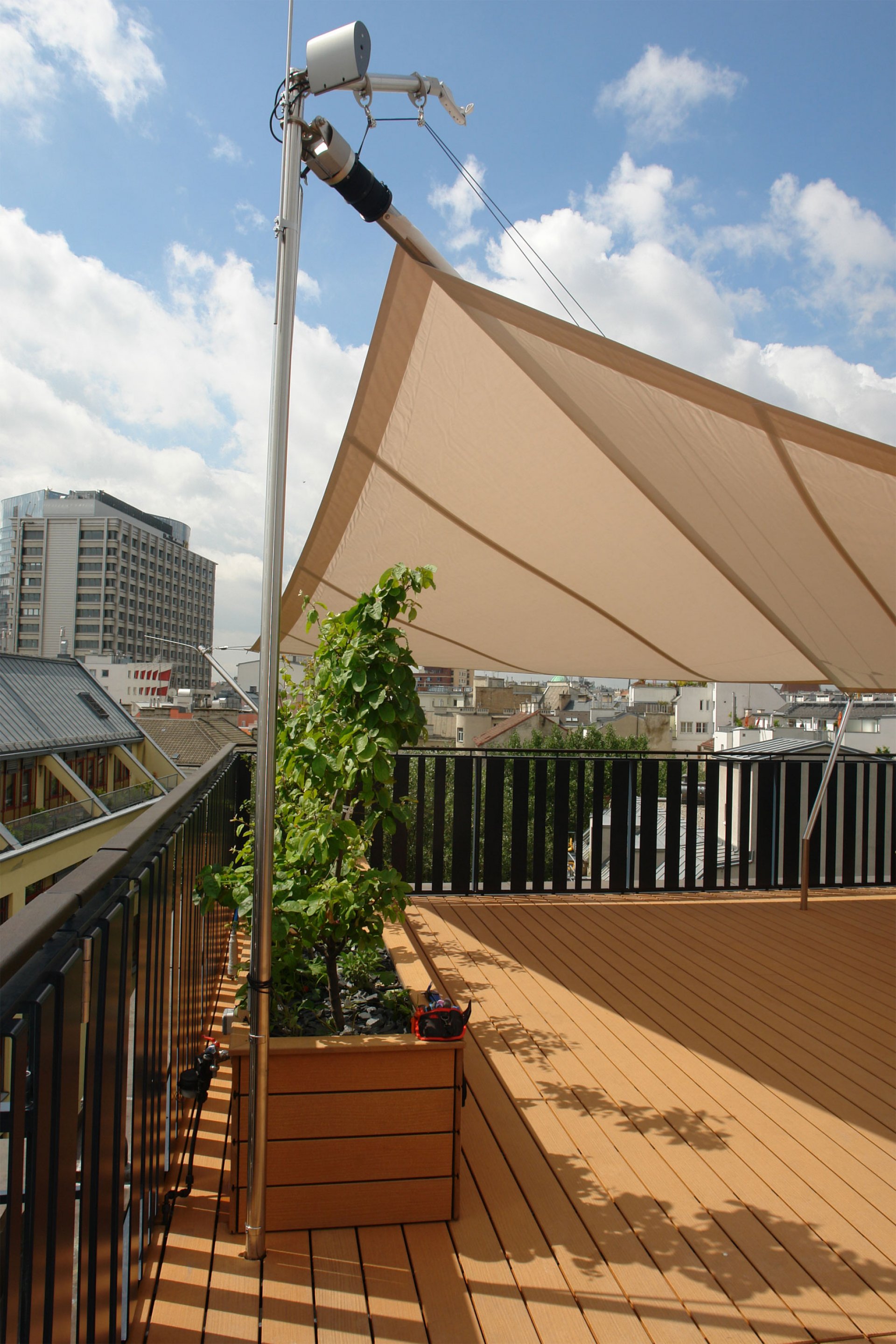 SunSqaure triangular sunsails.