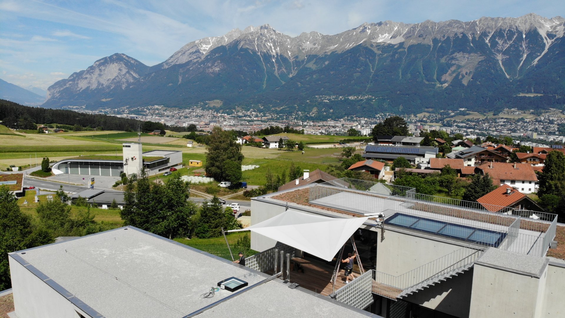 SunSquare Dreiecksegel mit zwei Höhenverstellern