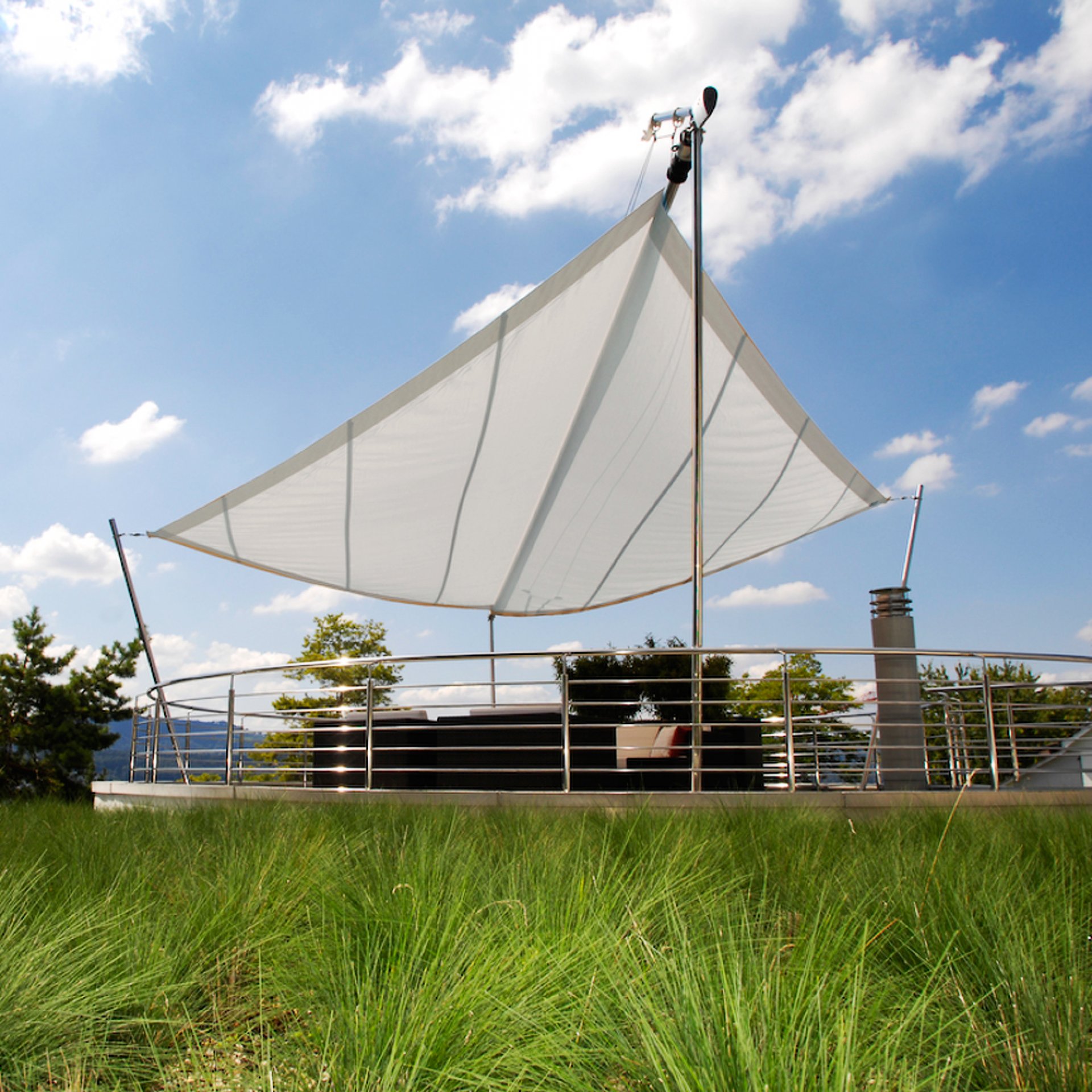 SunSqaure triangular sunsails.