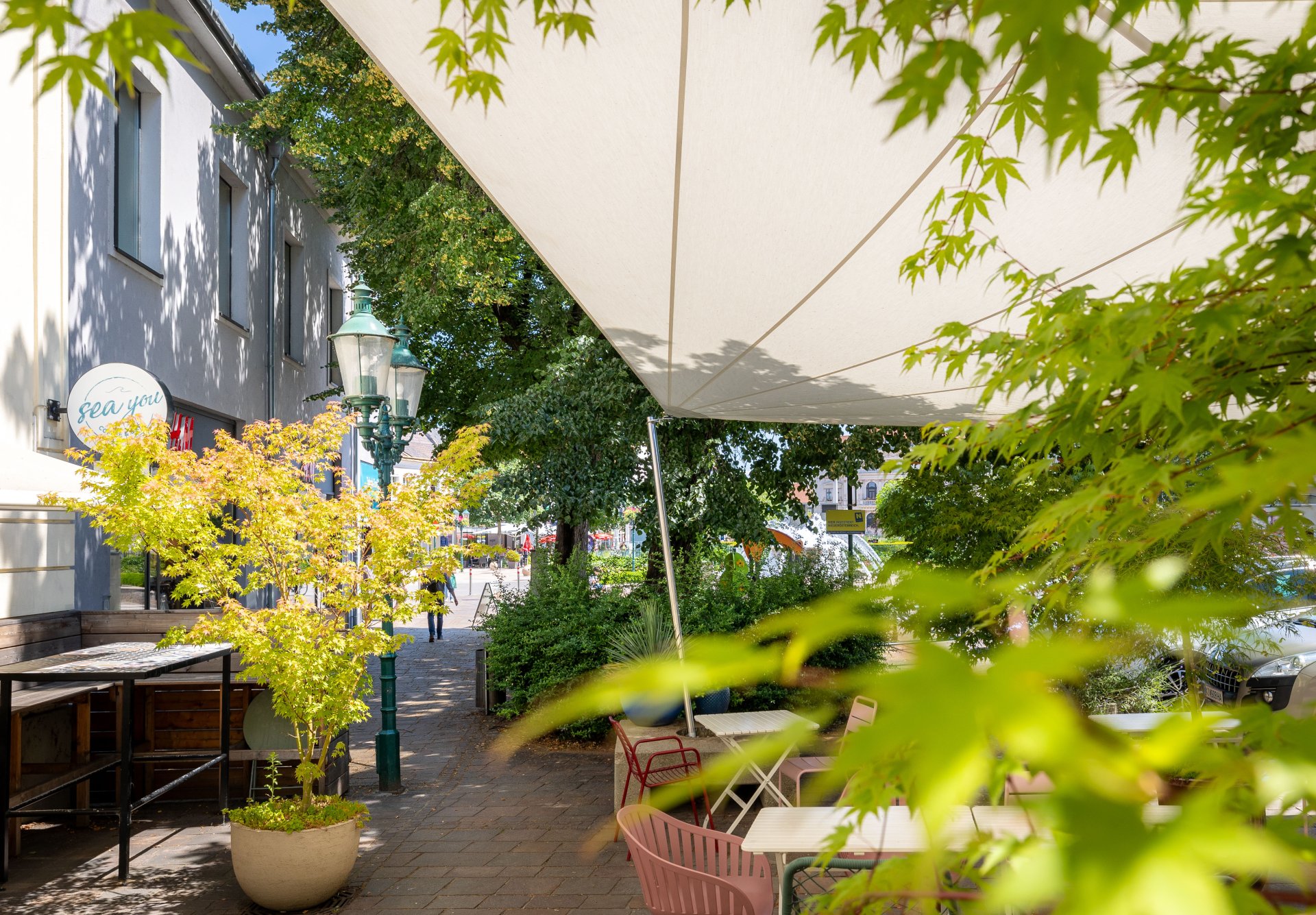 SunSquare sorgt  im Gastgarten des SeaYou für Wohlbefinden